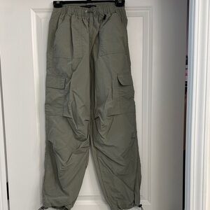 Juniors Olive parachute Cargo joggers